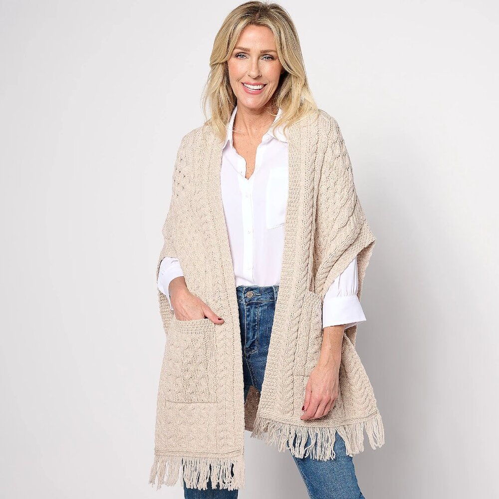 Authentic Aran Craft Irish Shawl